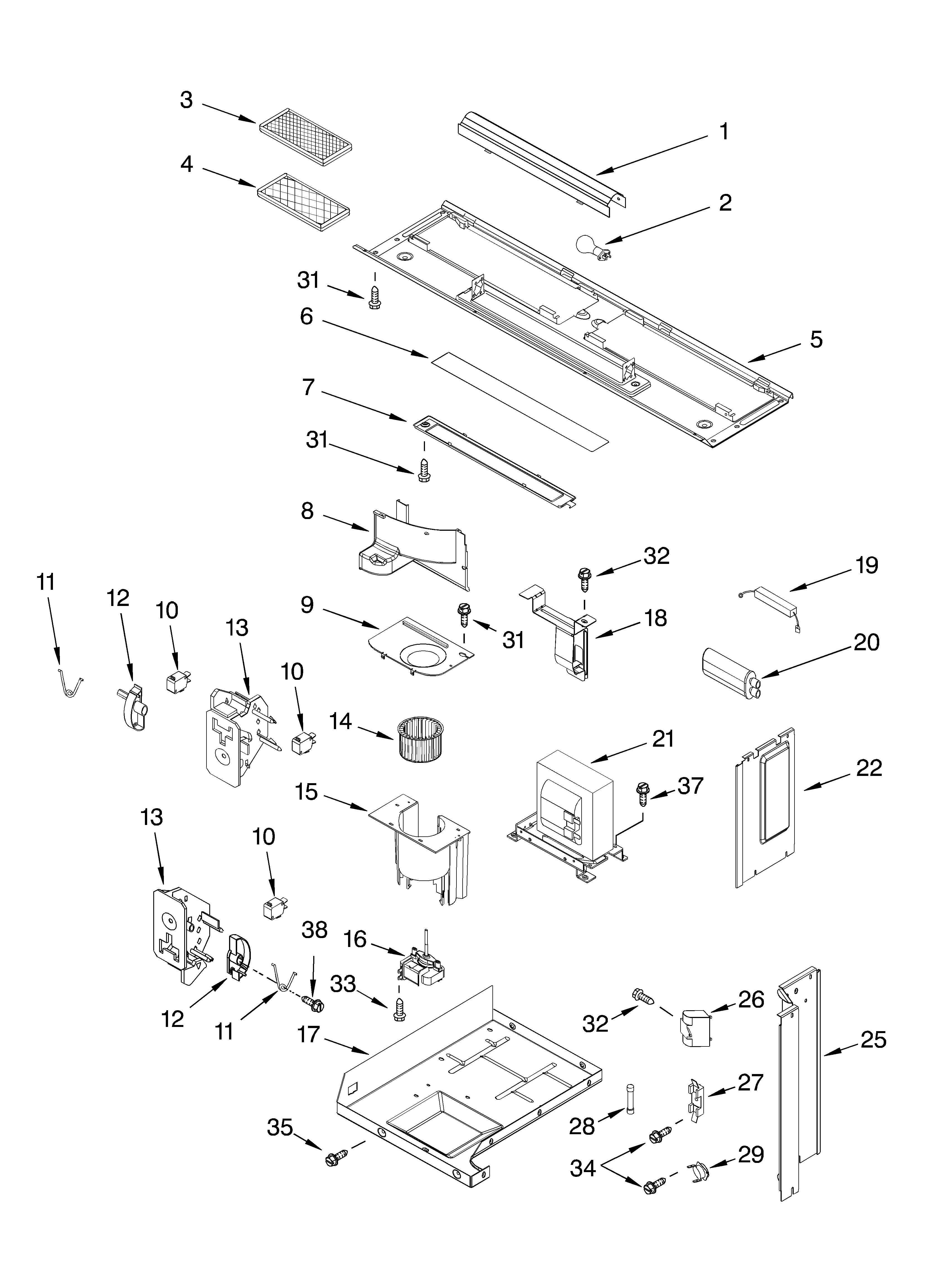 Interior and ventilation parts