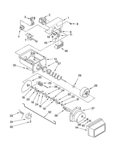 Motor and ice container parts