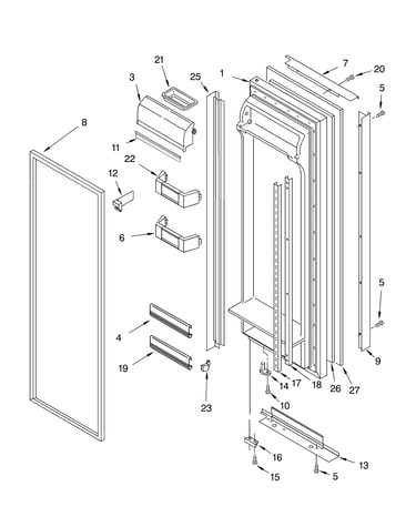 Refrigerator door parts