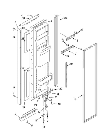 Freezer door parts
