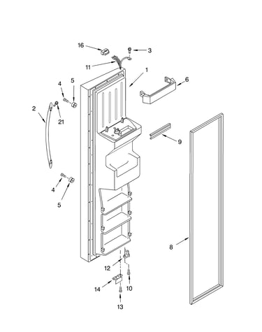 Freezer door parts