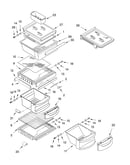 Refrigerator shelf parts