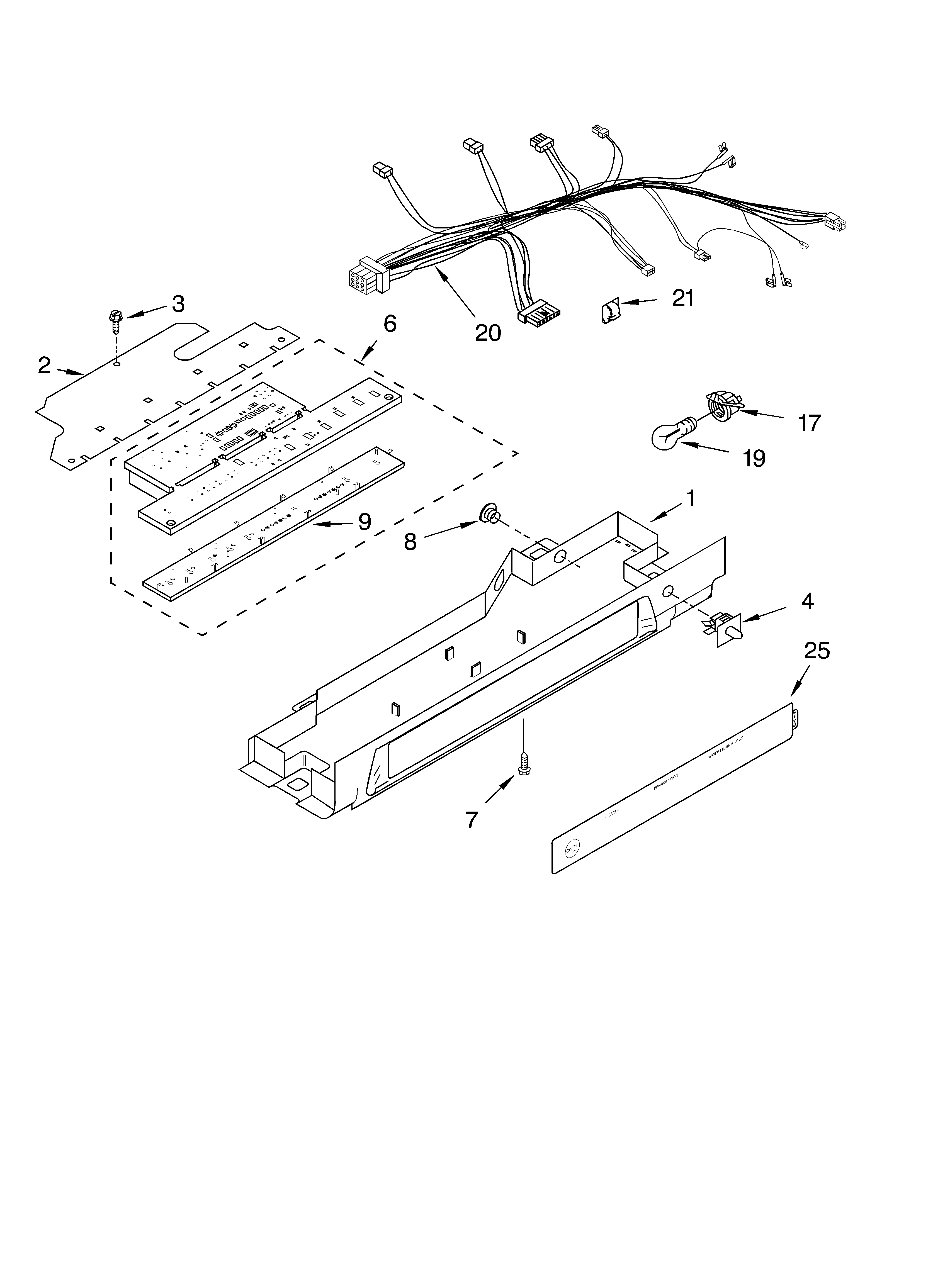 CONTROL PARTS, PARTS NOT ILLUSTRATED