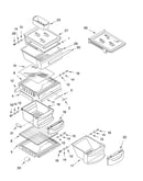 Refrigerator shelf parts