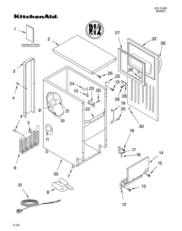 Cabinet liner and door parts