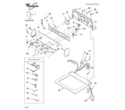 Whirlpool LEQ8611LG1 top and console parts diagram