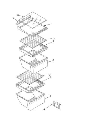 Refrigerator shelf parts