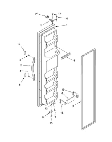 Freezer door parts