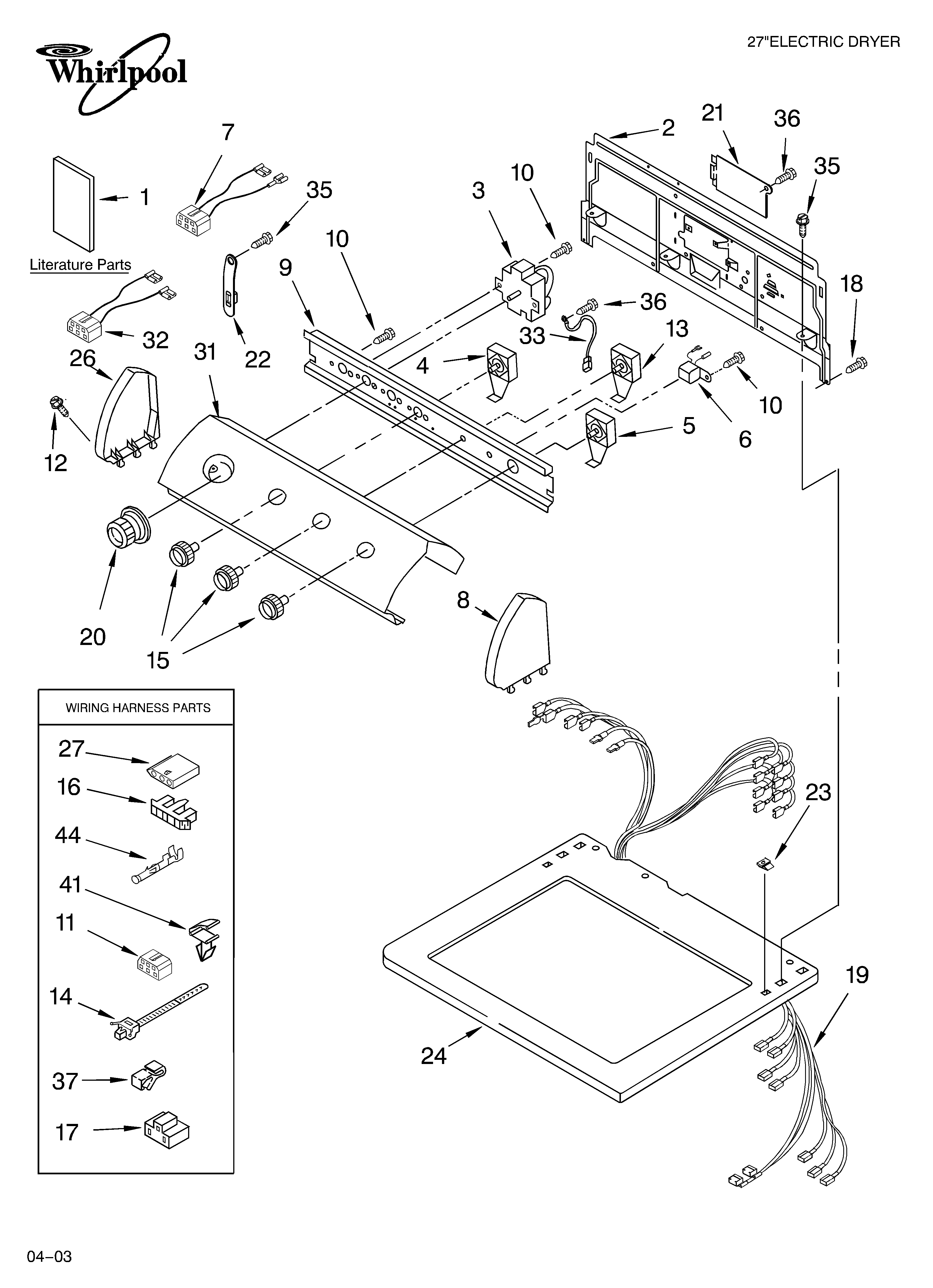 Top and console parts