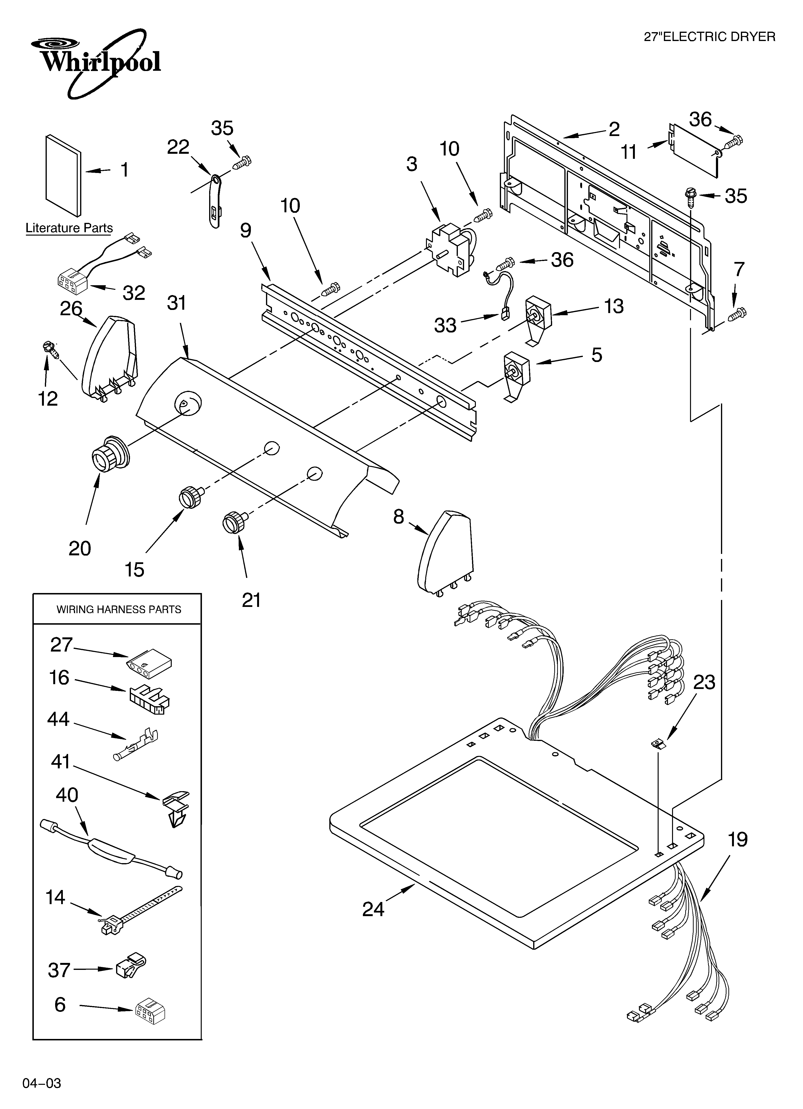 Top and console parts