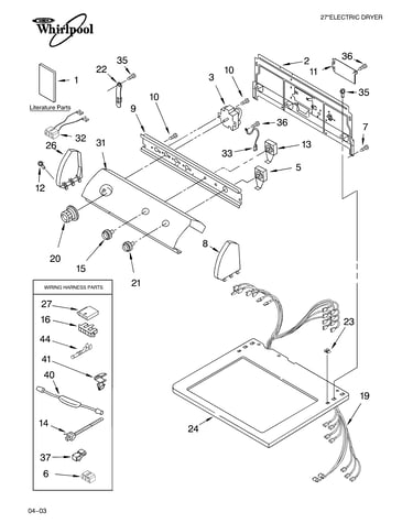 Top and console parts