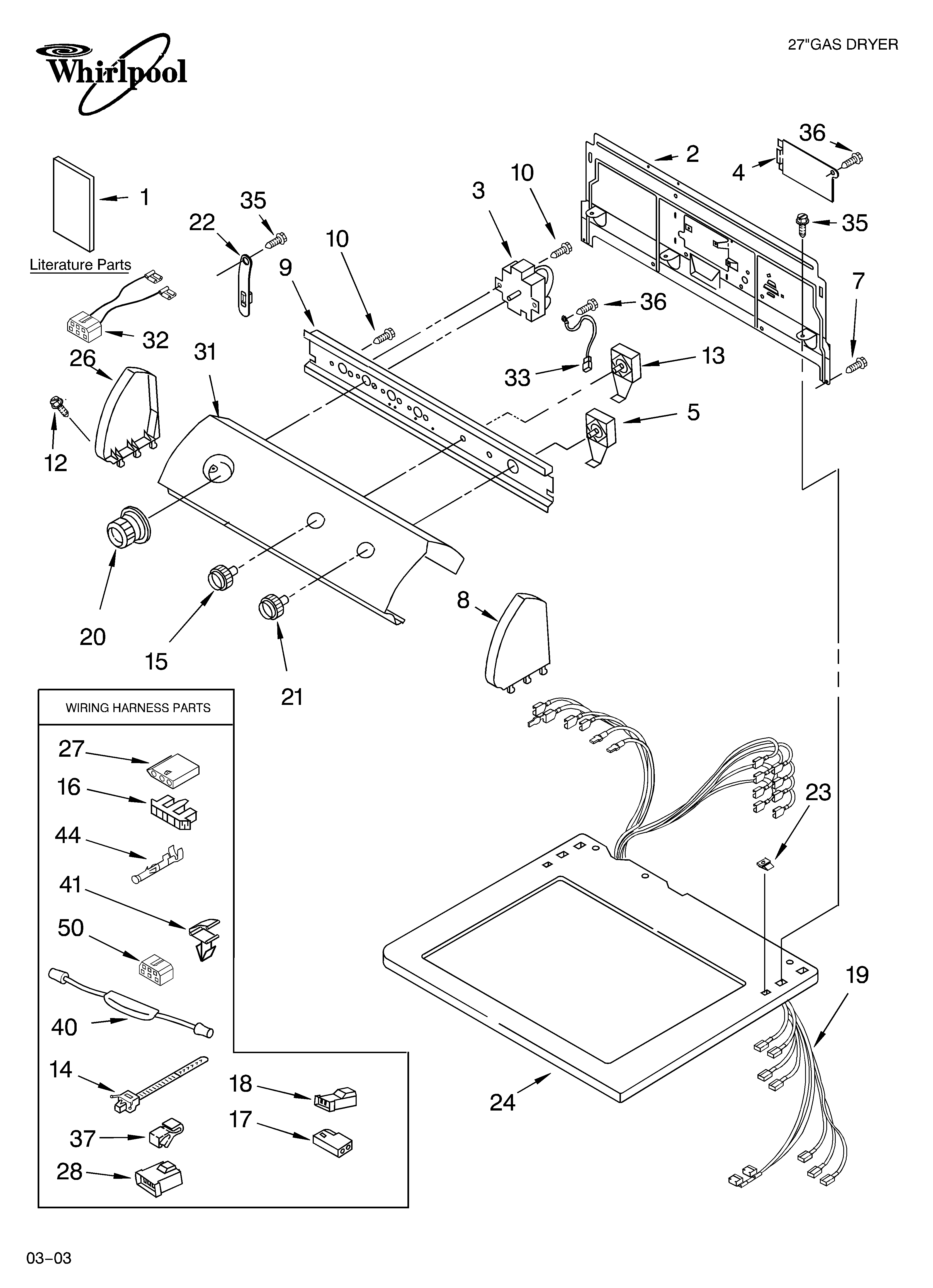 Top and console parts