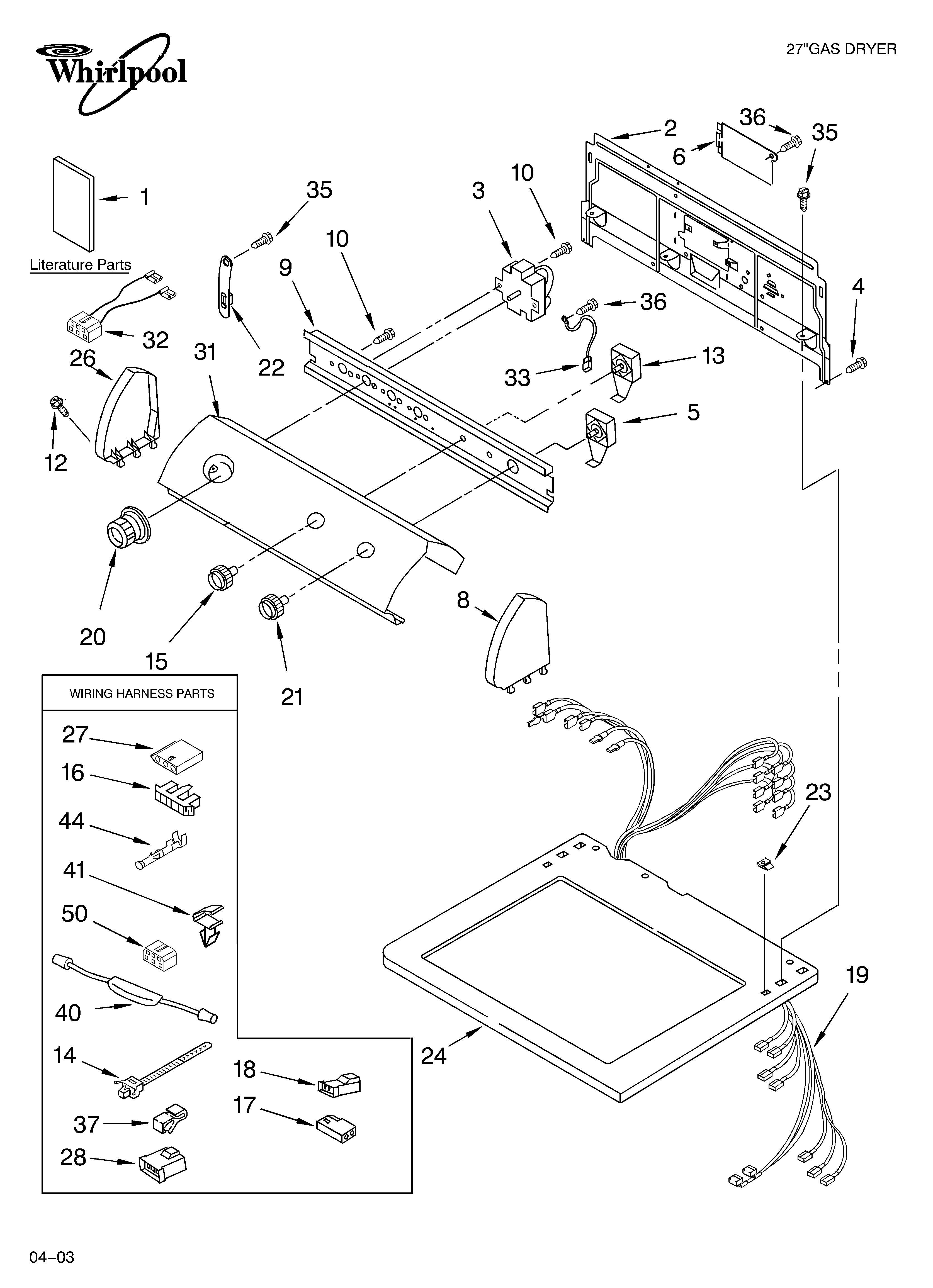 Top and console parts