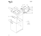 Whirlpool 7MLSQ8000JQ5 top and cabinet parts diagram