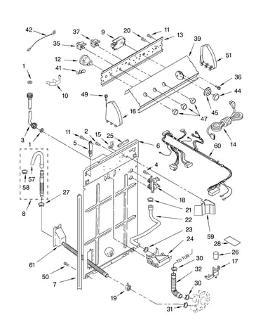 Controls and rear panel parts