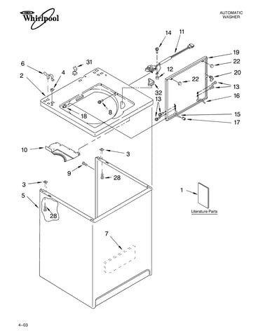 Top and cabinet parts