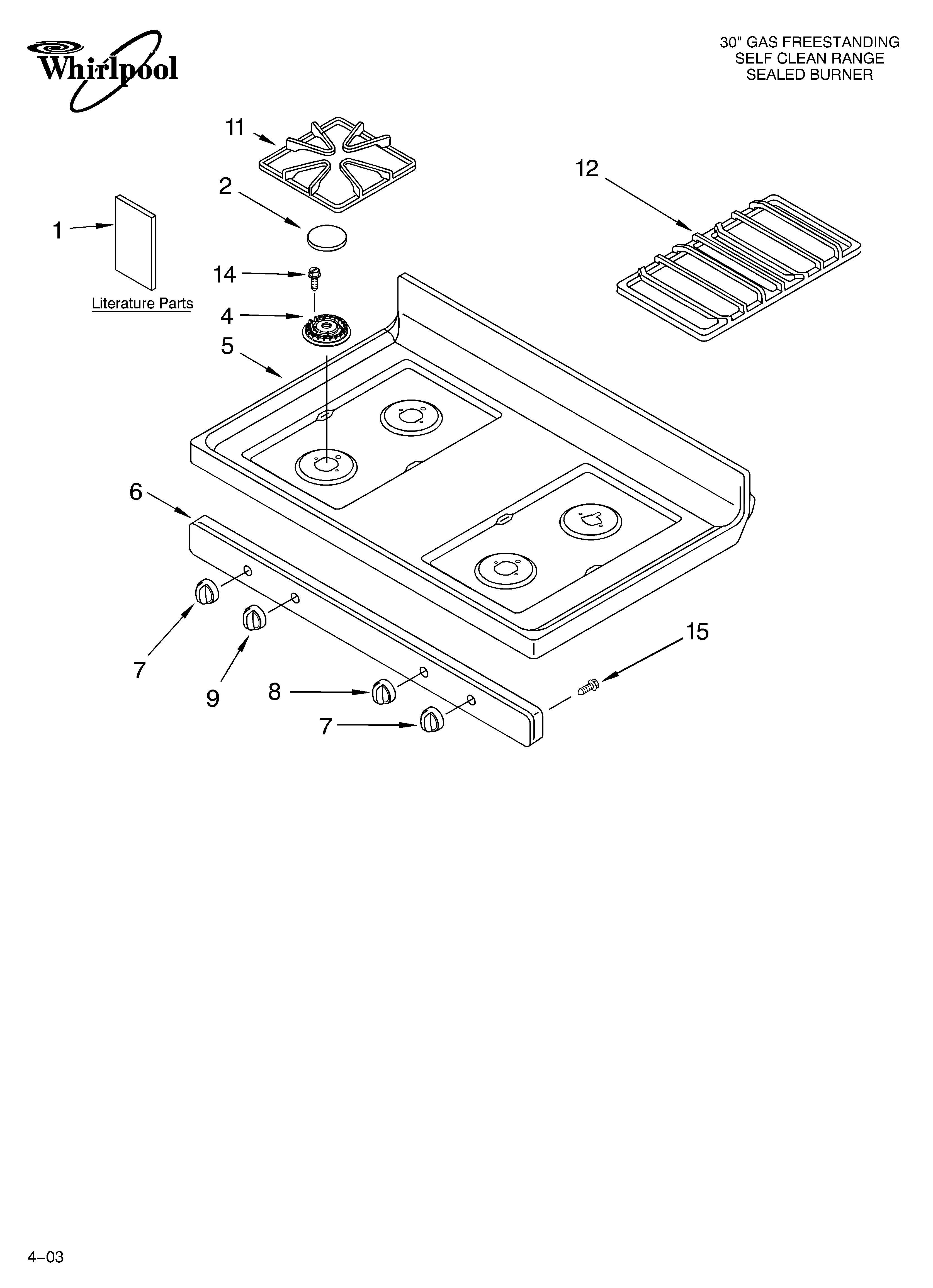 Cooktop parts