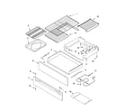 Whirlpool GS470LEKB0 warming drawer & rack parts diagram