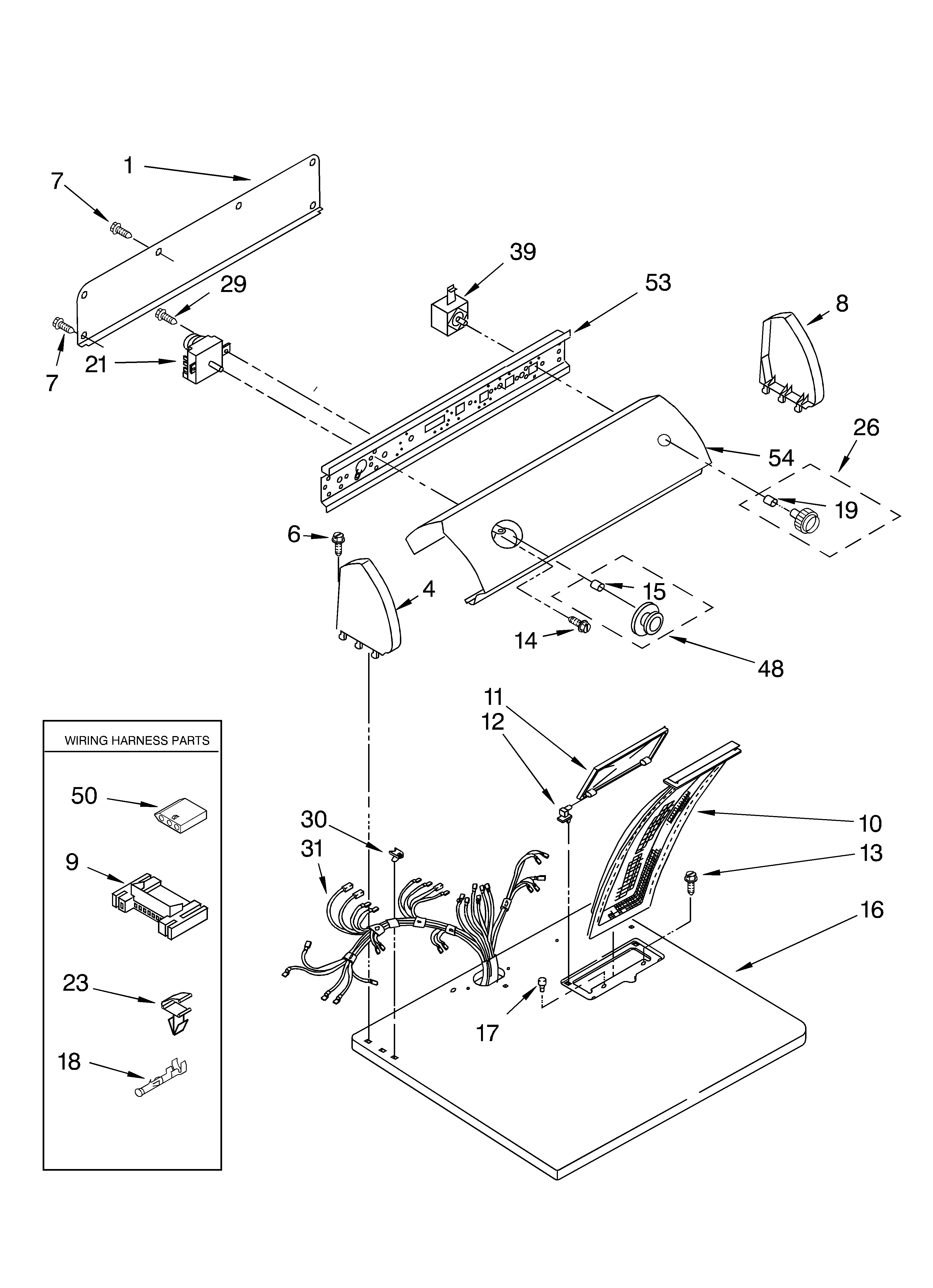 Top and console parts