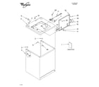 Whirlpool LSQ8510LQ0 top and cabinet parts diagram