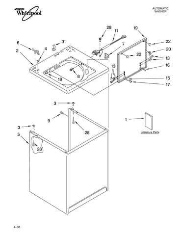 Top and cabinet parts