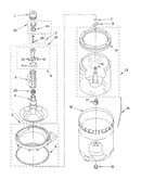Agitator, basket and tub parts