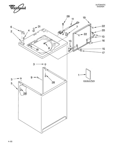 Top and cabinet parts