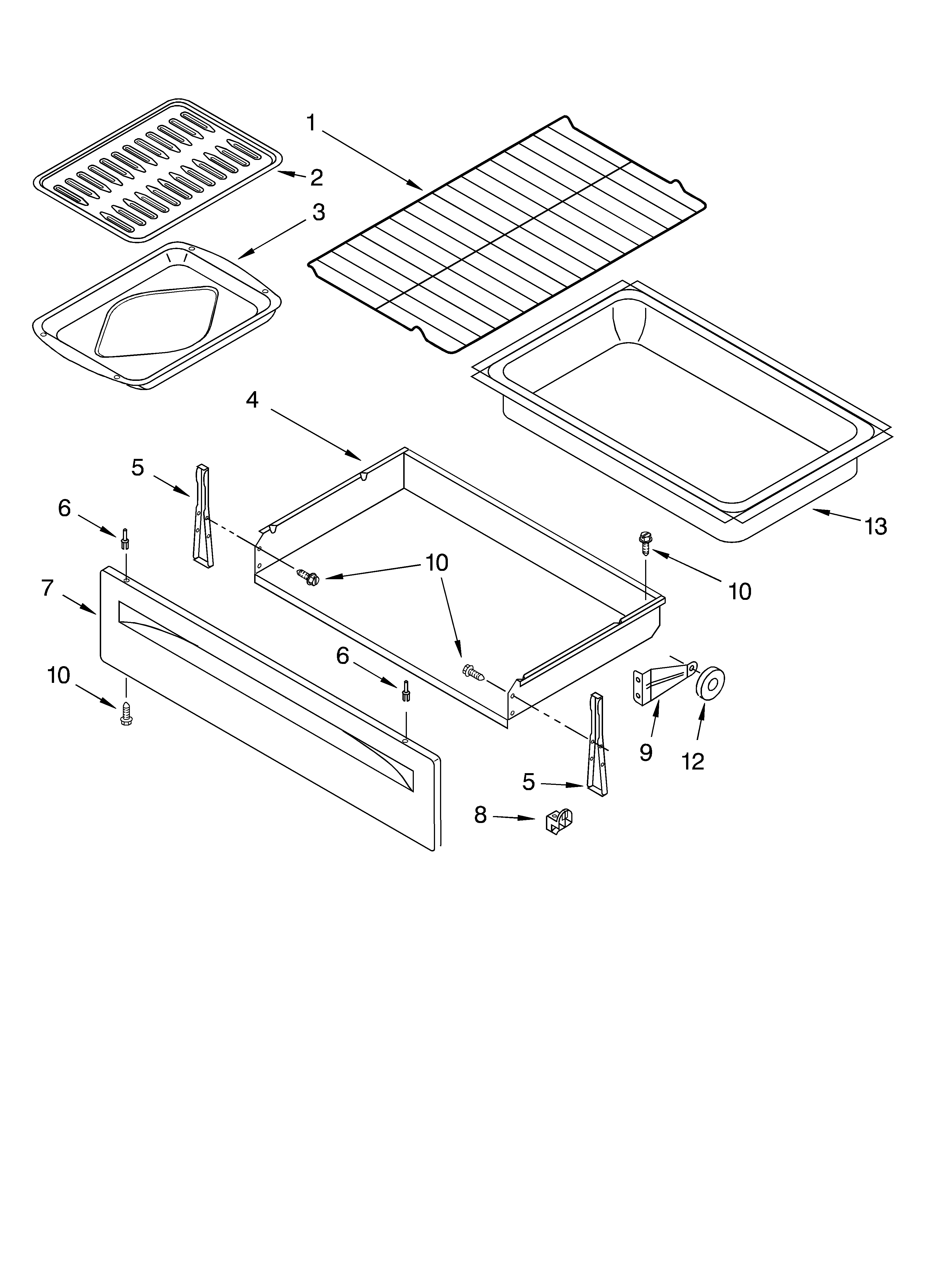 Drawer & broiler parts