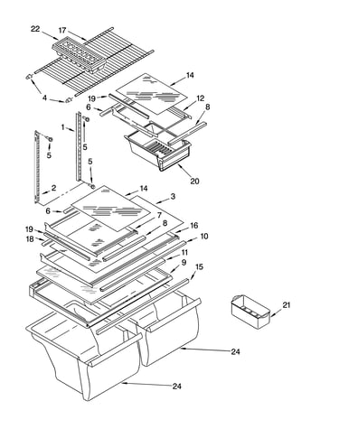 Shelf parts, optional parts