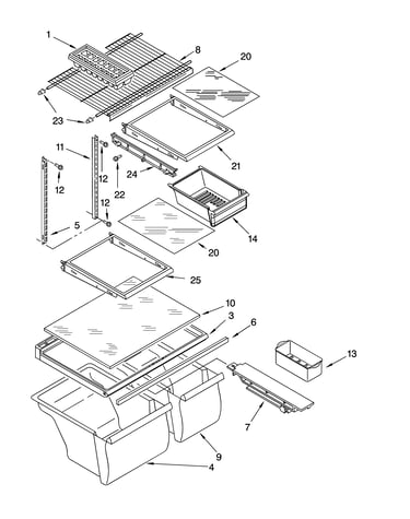 Shelf parts, optional parts