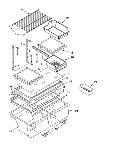 Shelf parts, optional parts
