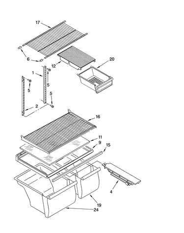 Shelf parts, optional parts