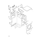 Whirlpool GHW9150PW0 top and cabinet parts diagram