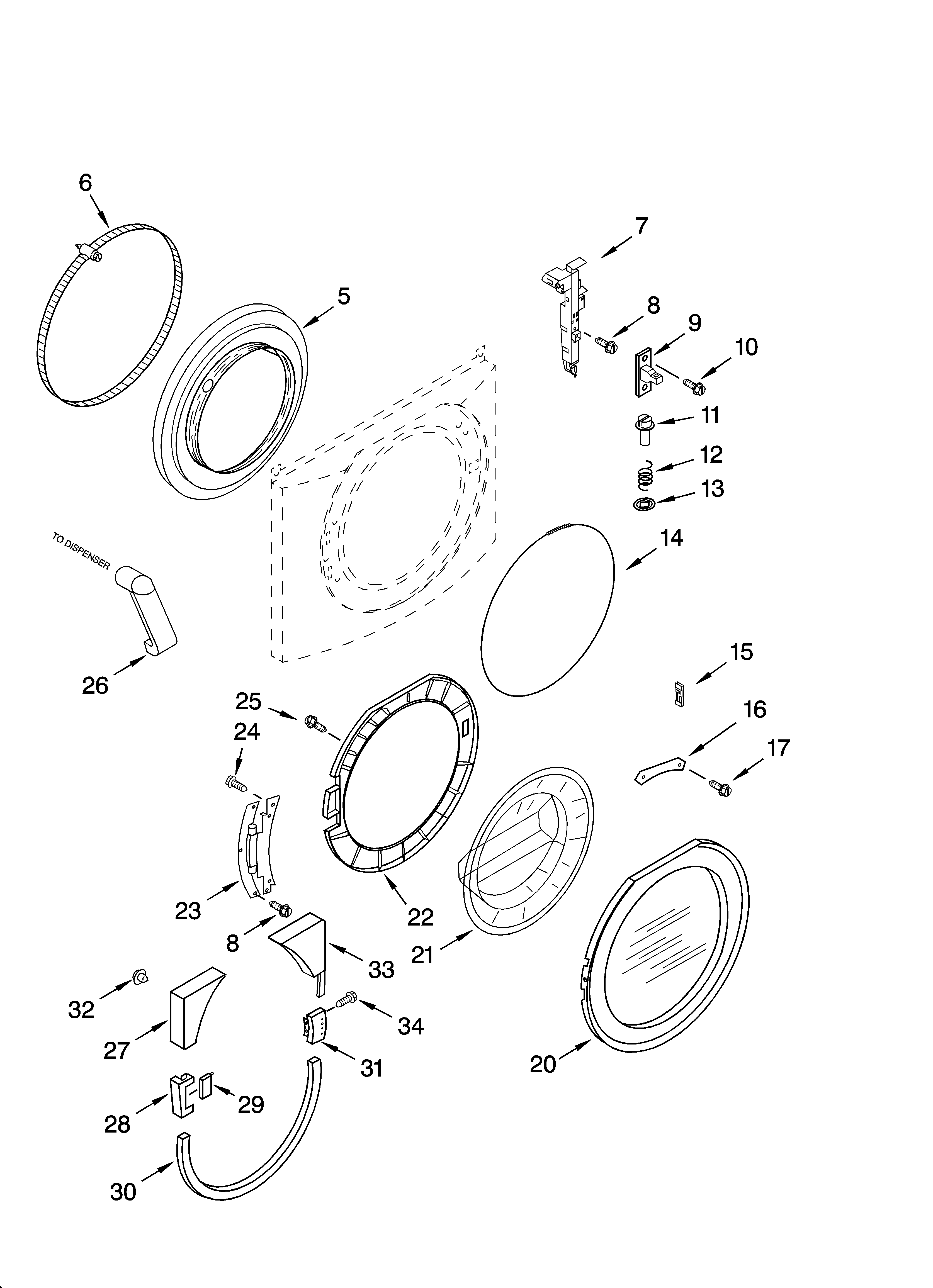 Door and latch parts