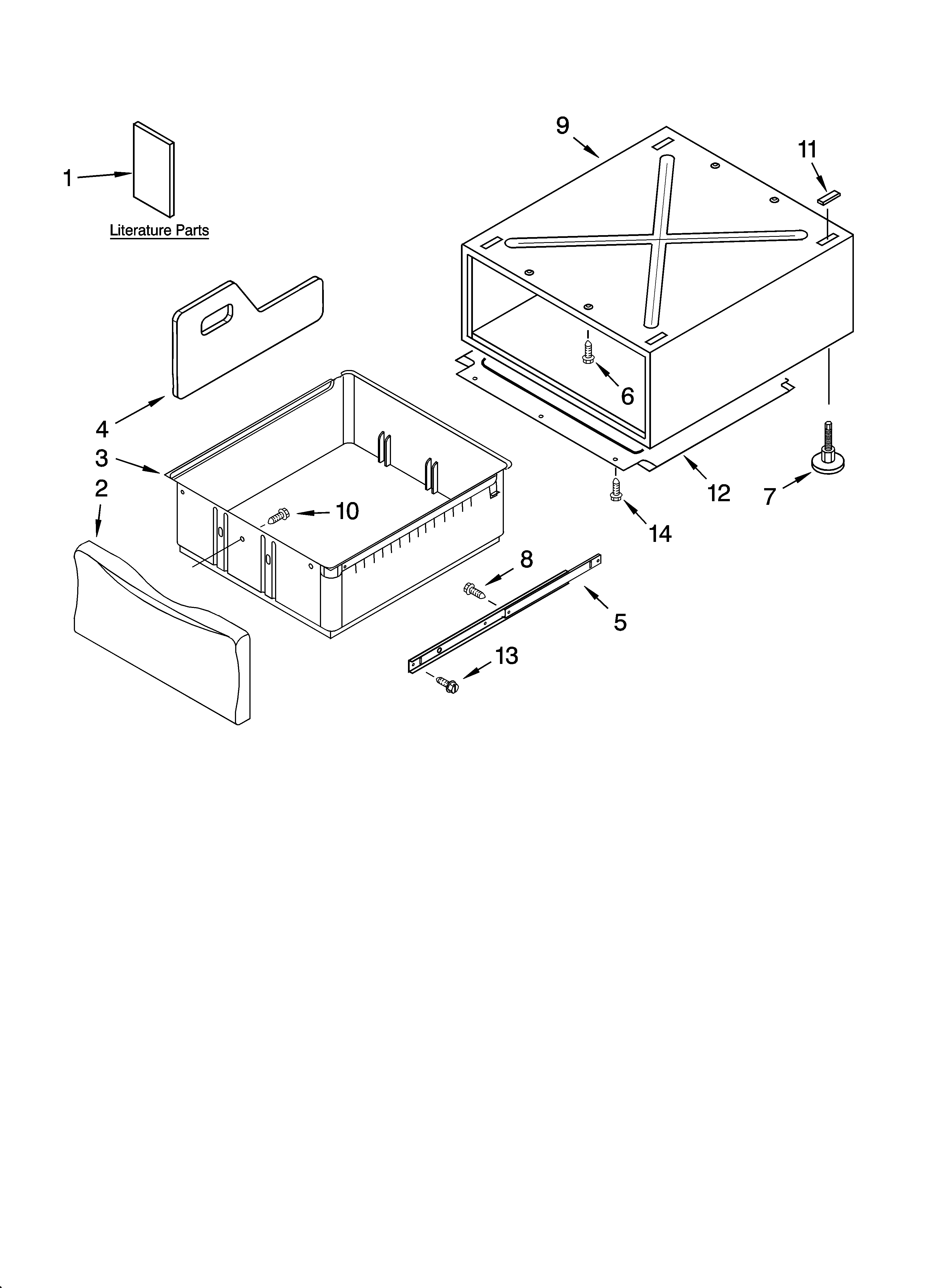 Pedestal parts (not included)
