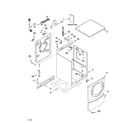 Whirlpool GHW9160PW0 top and cabinet parts diagram