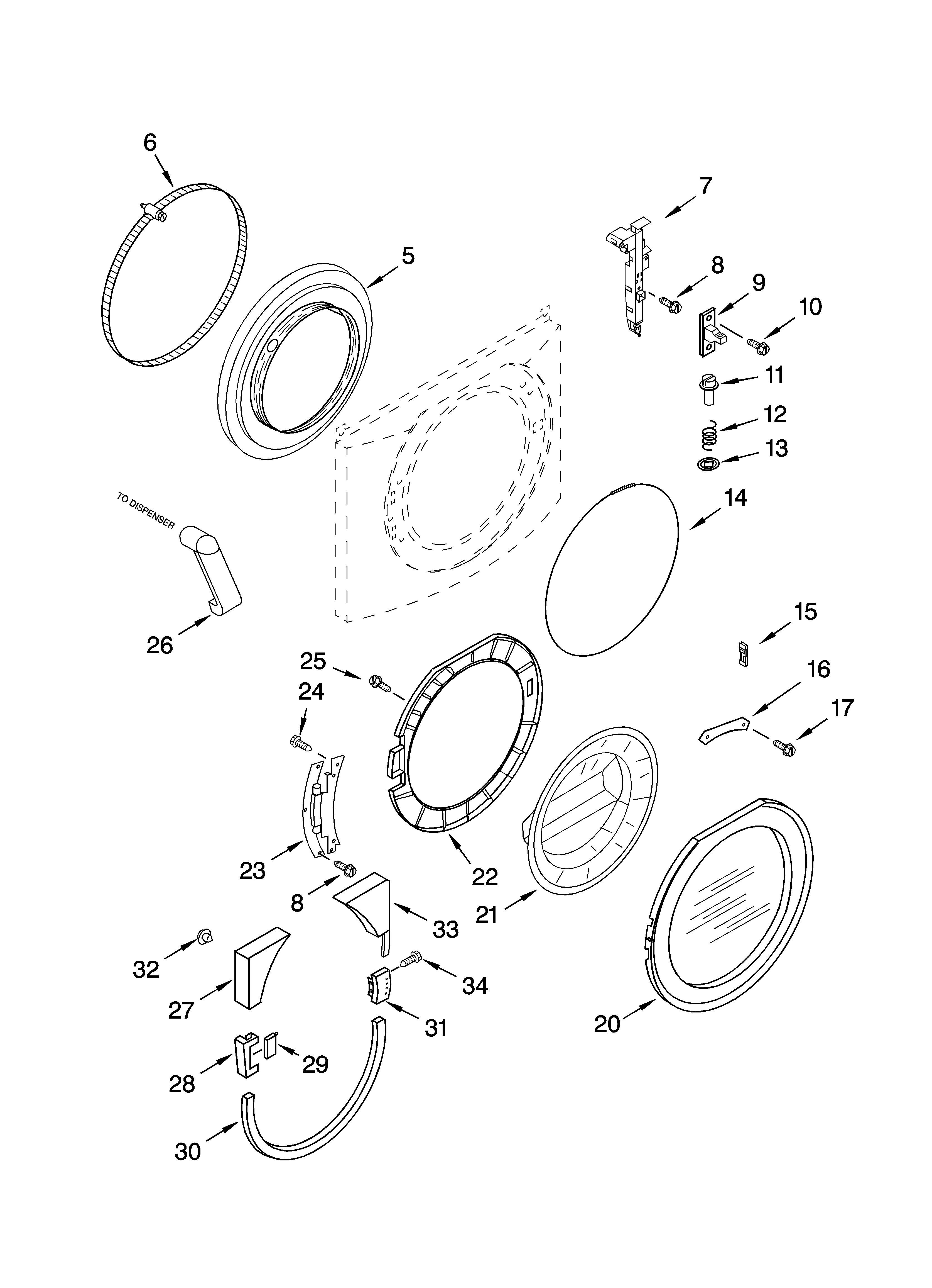 Door and latch parts