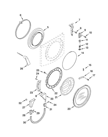Door and latch parts