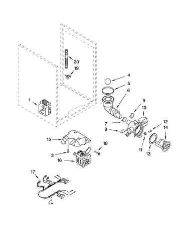 Pump and motor parts, optional parts (not included)