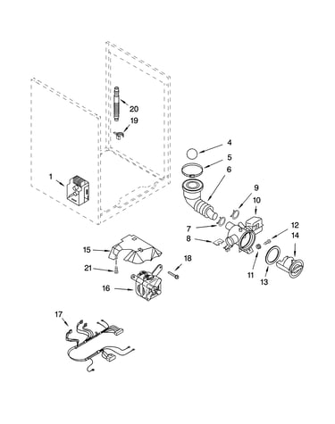 Pump and motor parts, optional parts (not included)