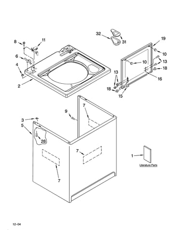 Top and cabinet parts