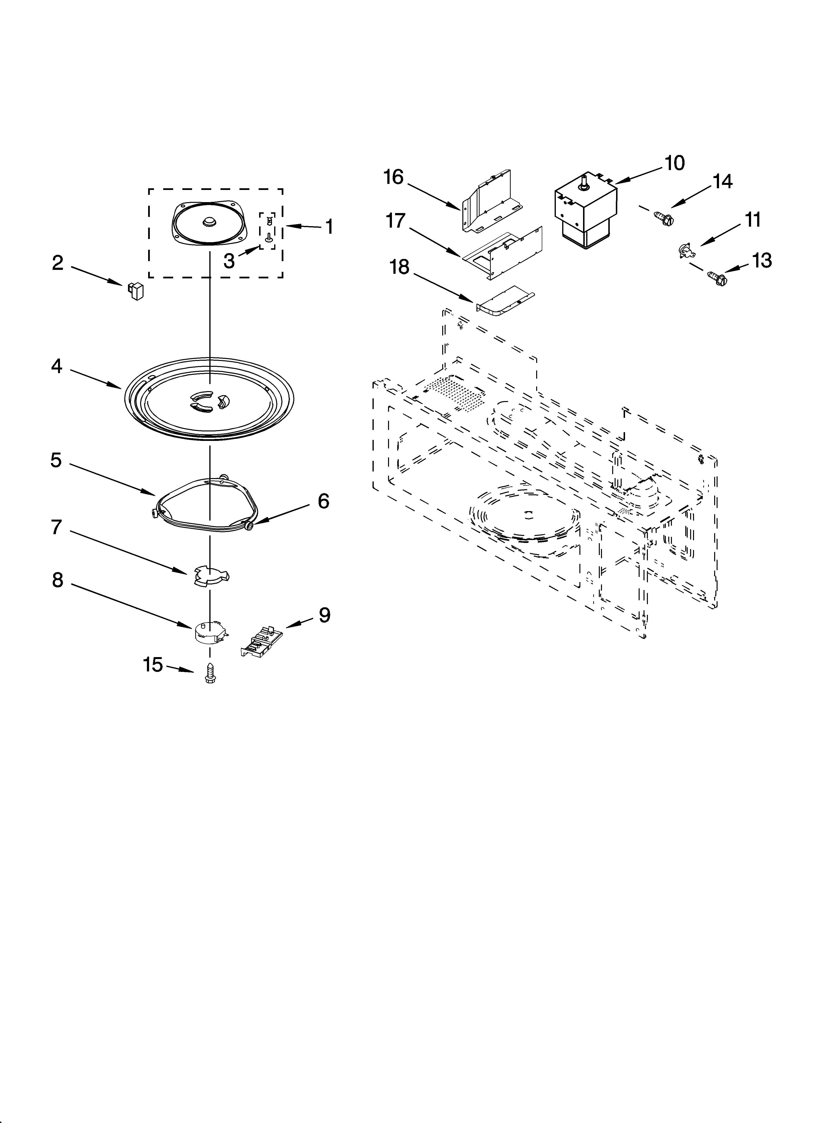 MAGNETRON AND TURNTABLE PARTS