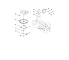 Whirlpool MH1140XMQ1 magnetron and turntable parts diagram