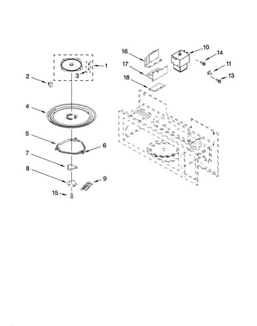 Magnetron and turntable parts