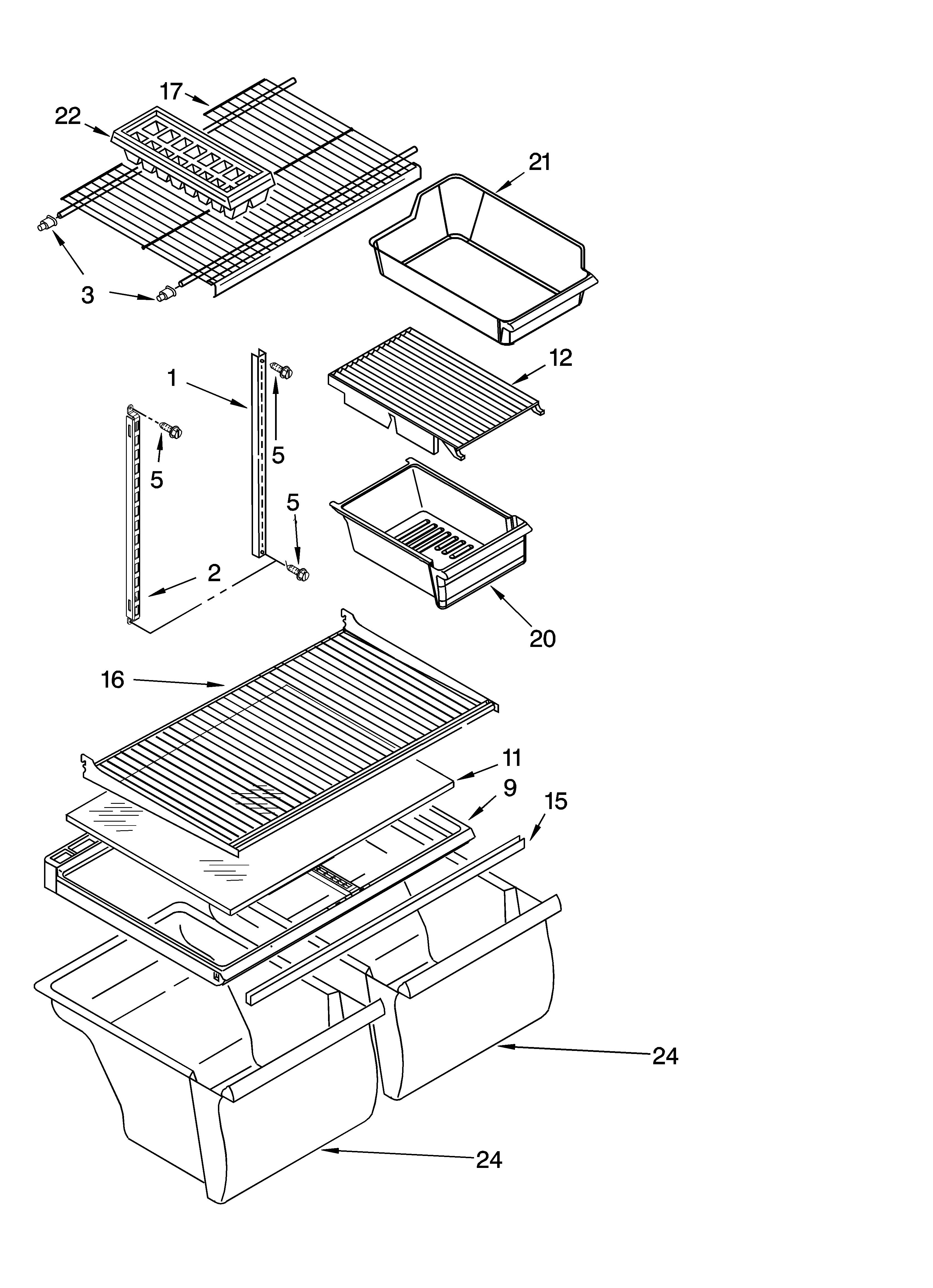 Shelf parts, optional parts