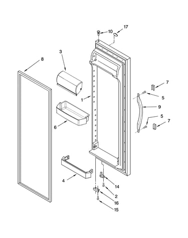 Refrigerator door parts
