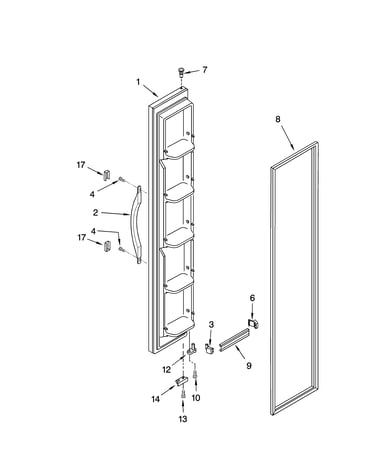 Freezer door parts