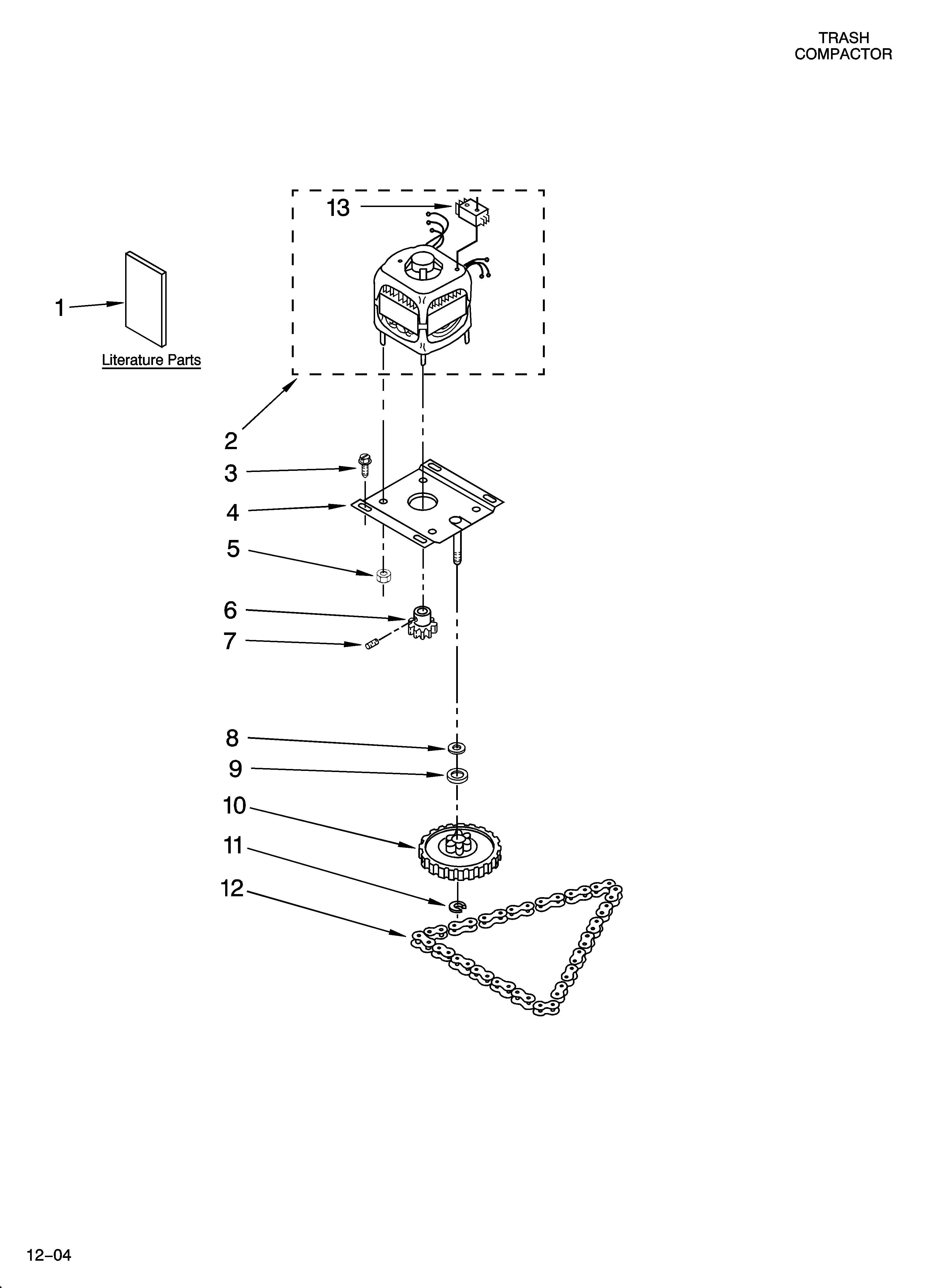 Motor and drive parts