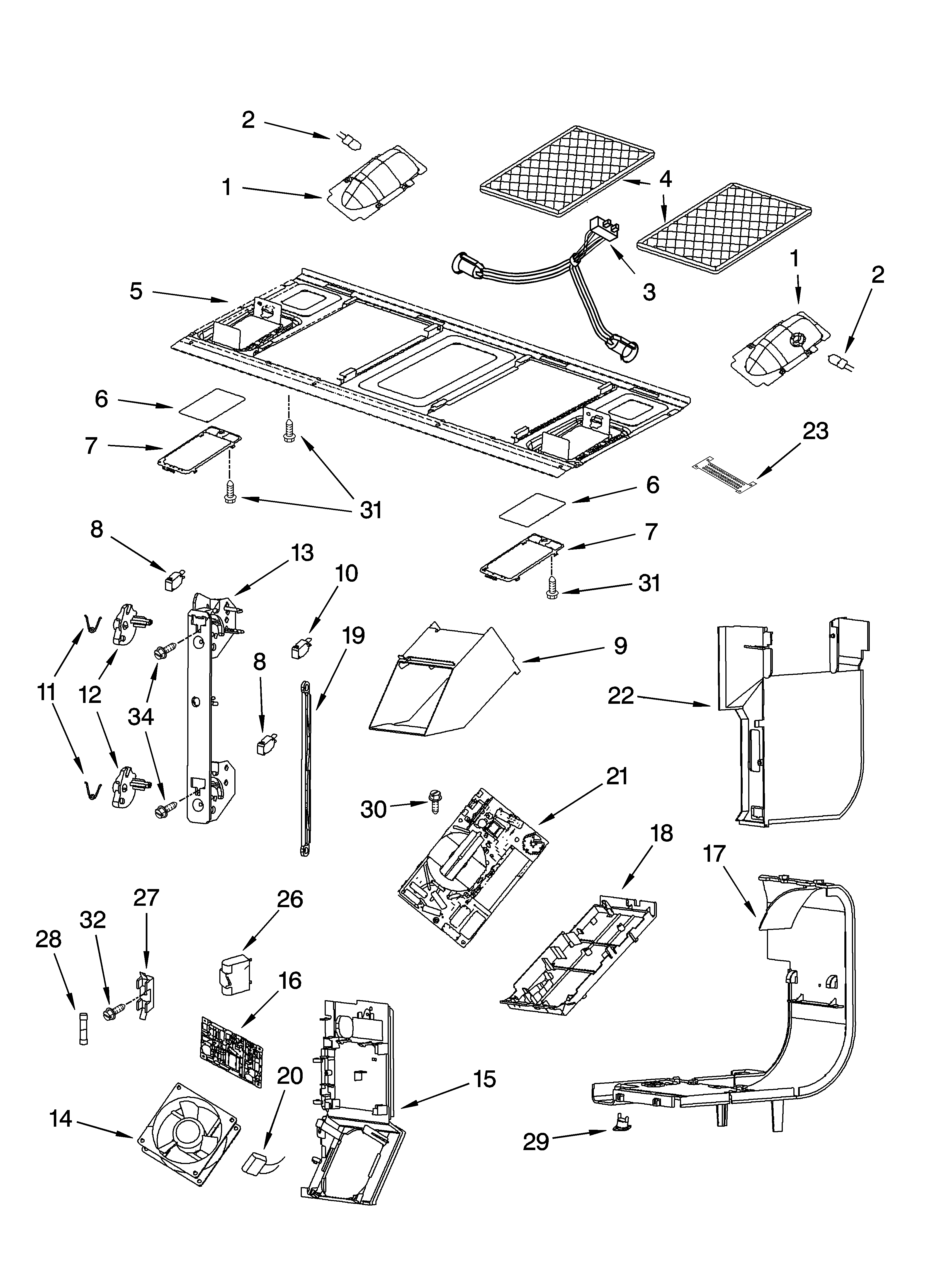Interior and ventilation parts