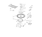 Whirlpool GH9176XMQ1 magnetron and turntable parts diagram